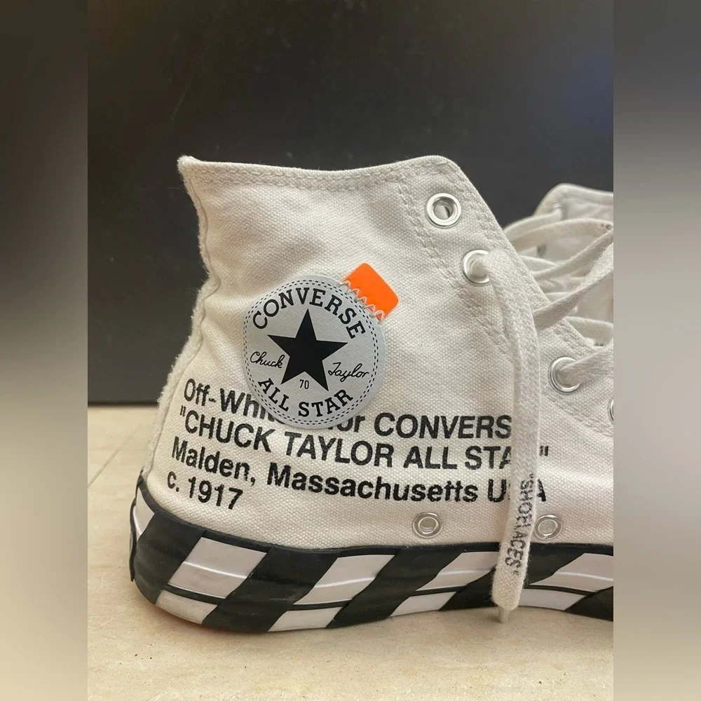 2018 Converse Chuck Taylor All Star 70 Hi Off-White  US Men’s size 10 - Picture 4 of 9